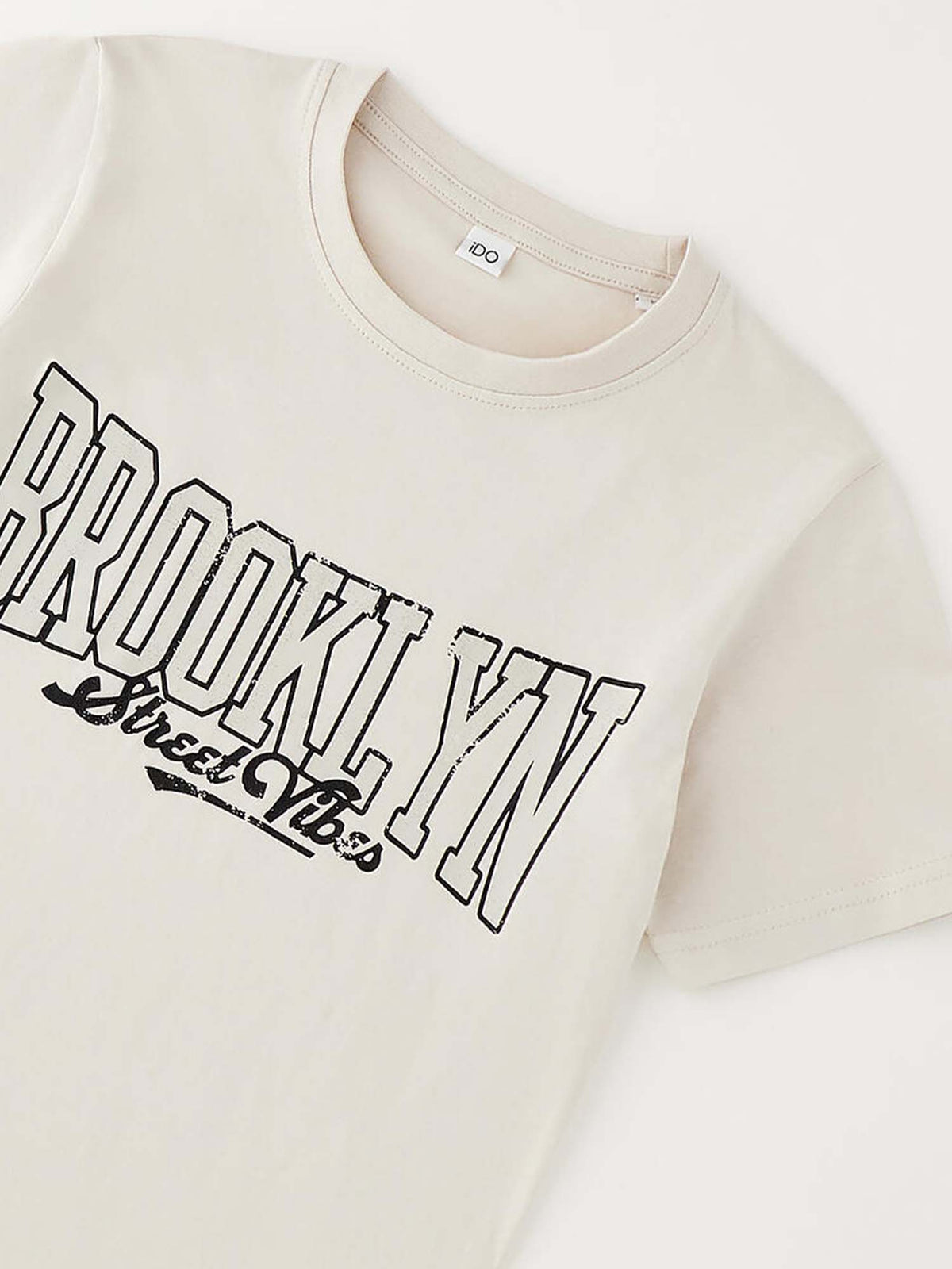 Ido bts t-shirt mm da bambino/a beige