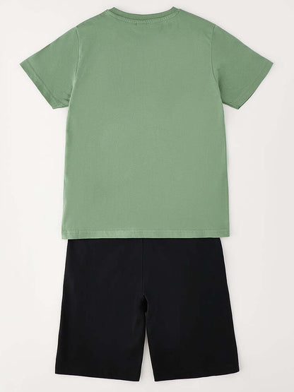 Completo unisex bambino Ido in verde per primavera estate