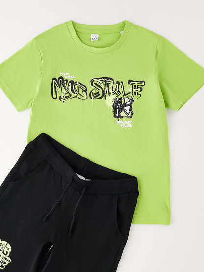 Completo unisex bambino Ido giallo per la primavera-estate