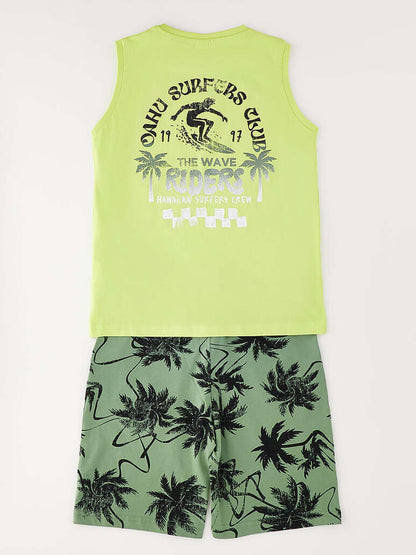 Completo unisex bambino Ido in giallo primaverile
