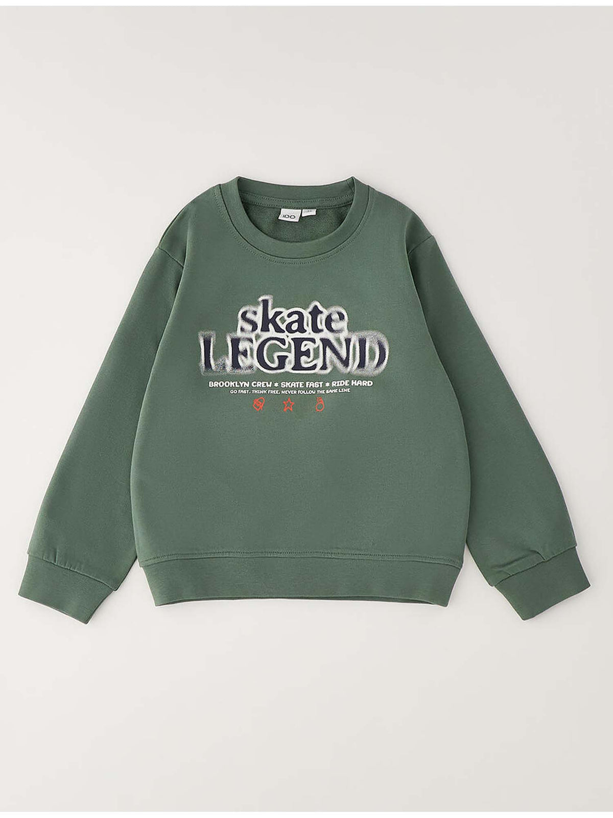 Ido 4H266 4717, felpa Unisex bambino verde