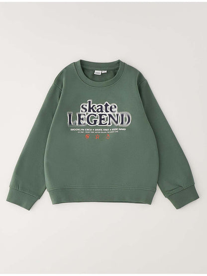 Ido 4H266 4717, felpa Unisex bambino verde