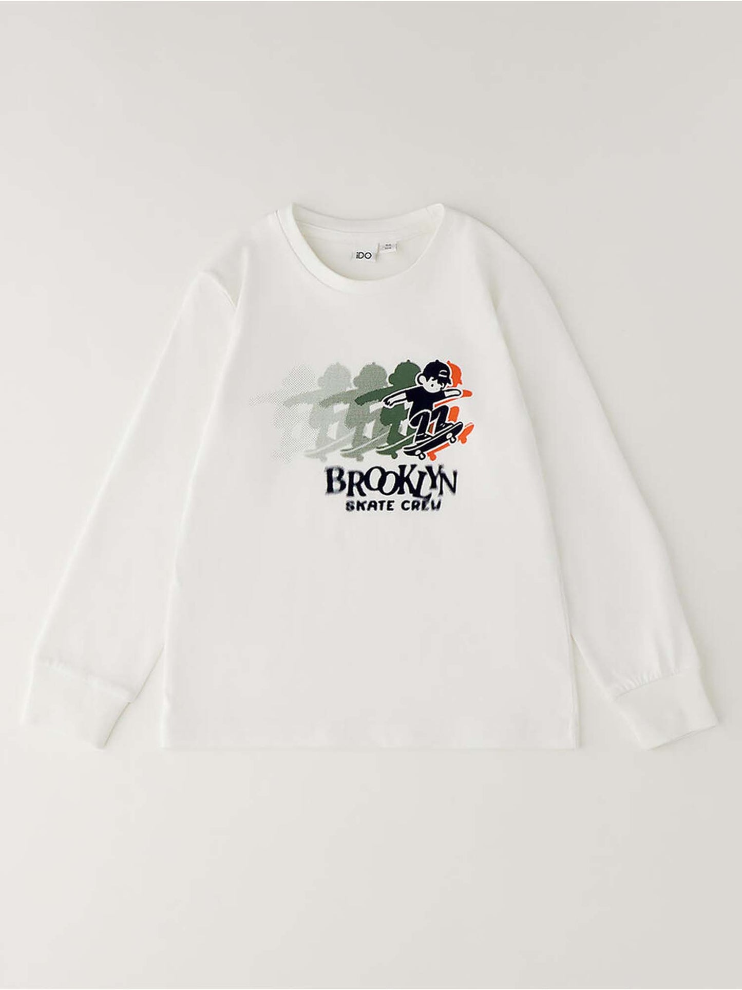 Ido BTS, t-shirt a maniche lunghe Unisex bambino bianca