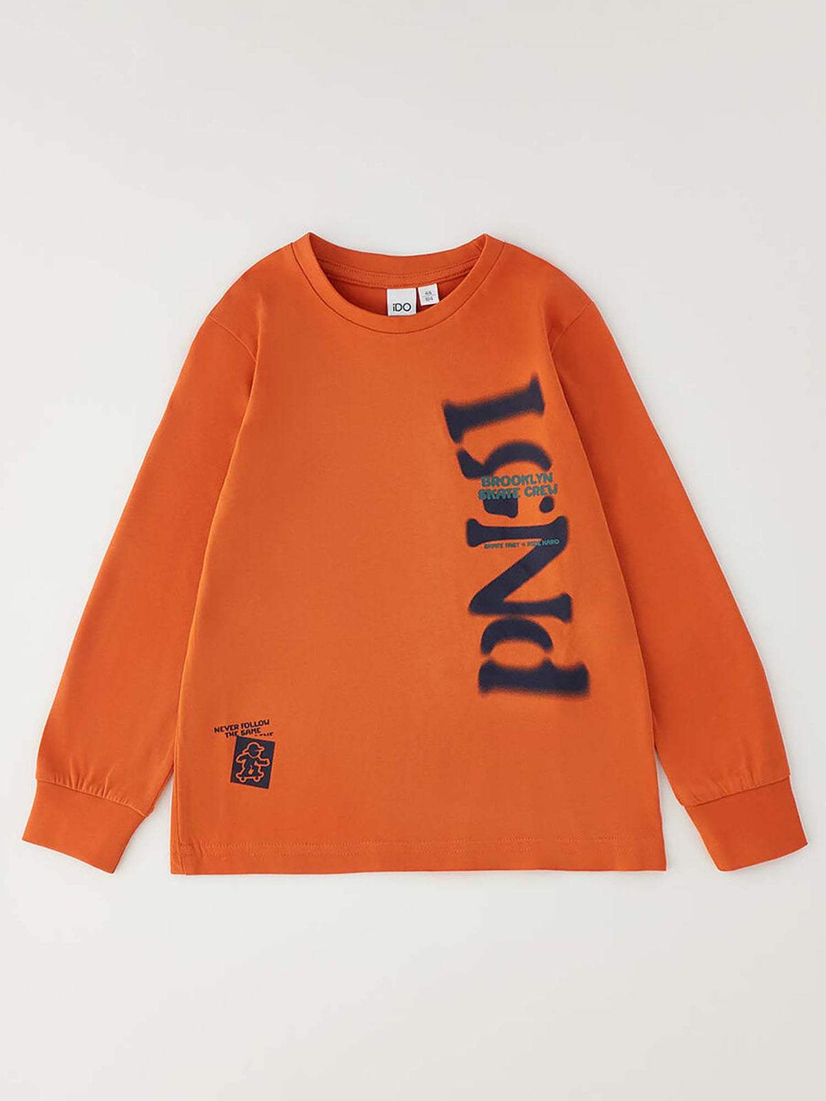 Ido BTS T-SHIRT ML, t-shirt a maniche lunghe Unisex bambino arancio