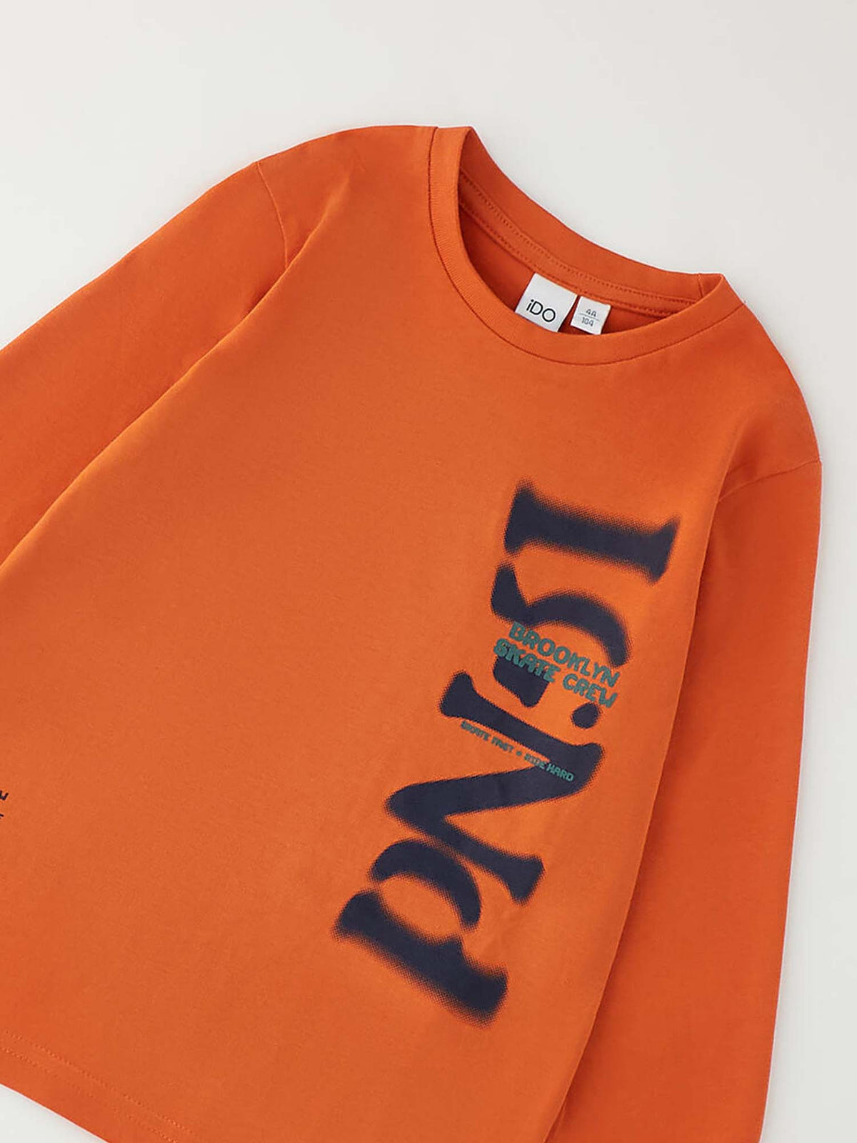 Ido BTS T-SHIRT ML, t-shirt a maniche lunghe Unisex bambino arancio
