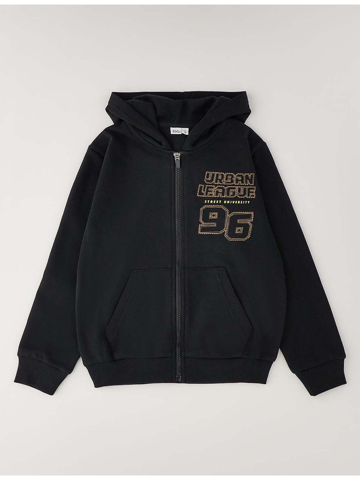 Ido 4H826 0658, felpa unisex bambino nera