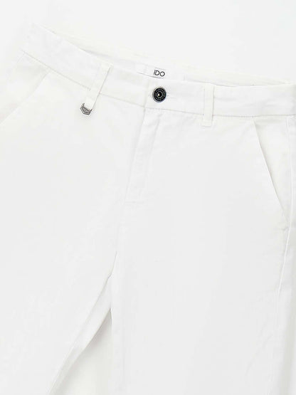Pantaloni twill bianchi unisex bambino Ido
