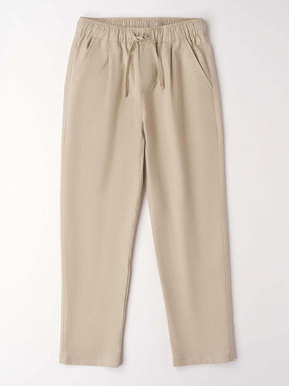 Pantaloni beige in lino e cotone per bambino unisex Ido