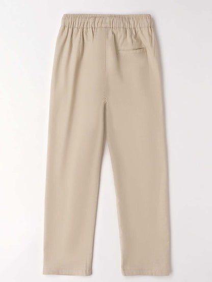 Pantaloni beige in lino e cotone per bambino unisex Ido