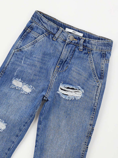 Jeans Carpenter unisex bambino in denim di Ido