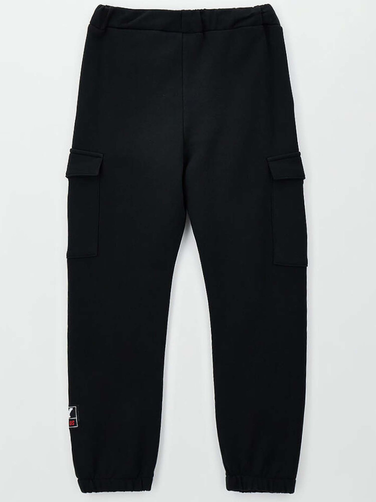 Pantaloni cargo felpati neri unisex bambino di Ido