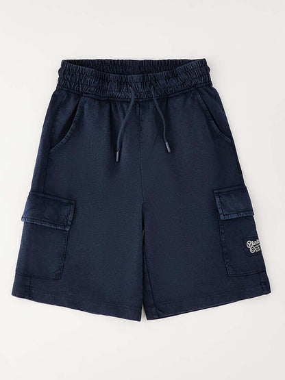 Bermuda felpa Ido in blu per bambino unisex