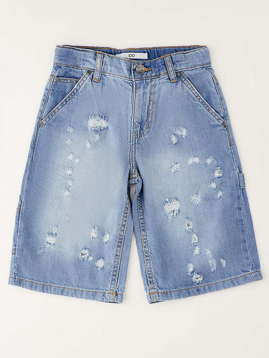 Bermuda Ido Carpente in denim per bambino unisex