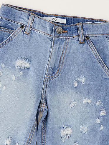 Bermuda Ido Carpente in denim per bambino unisex