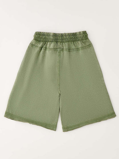 Short Delavé Ido verde da bambino e bambina