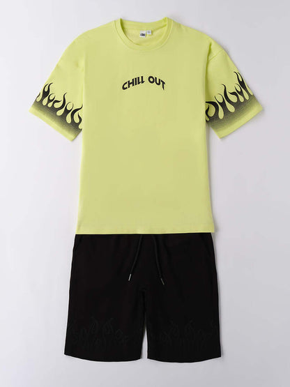 IDO T-SHIRT+SHORT - LIME