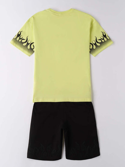 IDO T-SHIRT+SHORT - LIME