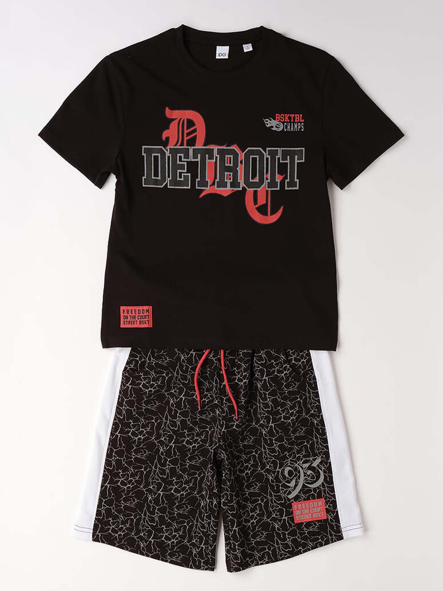 Completo unisex bambino Ido nero per primavera-estate