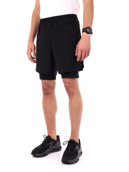 SHORT RUNNING 2 IN 1 ALLEN ENERGETICS DA UOMO NERO