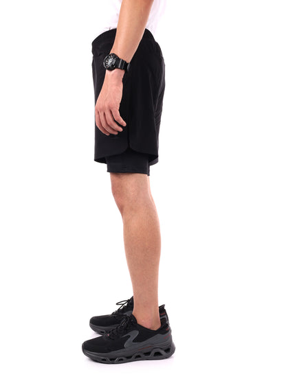 SHORT RUNNING 2 IN 1 ALLEN ENERGETICS DA UOMO NERO
