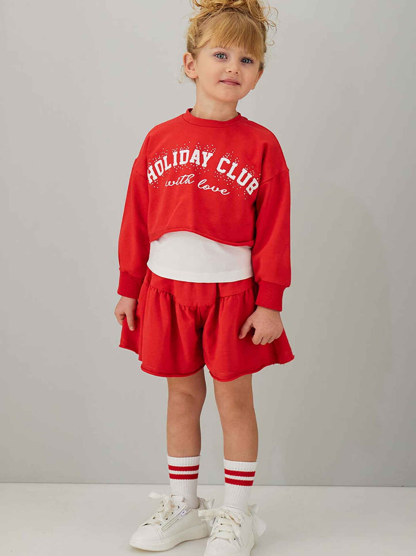 Ido completo rosso da 3 pezzi per unisex bambino