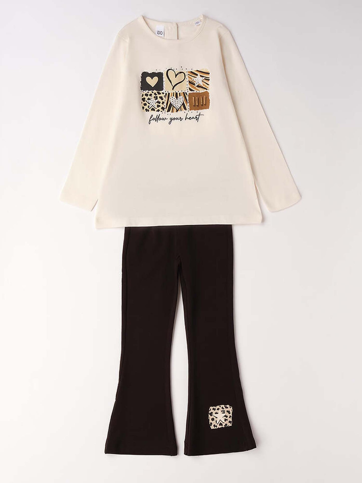 Ido completo t-shirt e leggings multicolore per bambino unisex