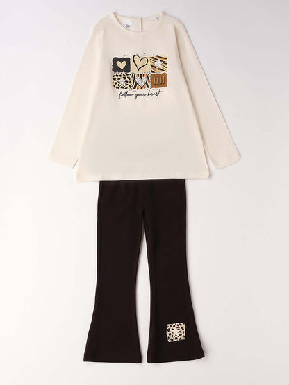 Ido completo t-shirt e leggings multicolore per bambino unisex