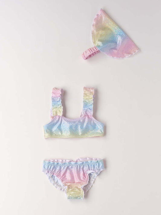 Bermuda da spiaggia multicolore per bambino e bambina Ido