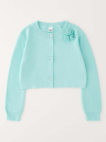 Cardigan verde per bambino unisex IDO primavera-estate