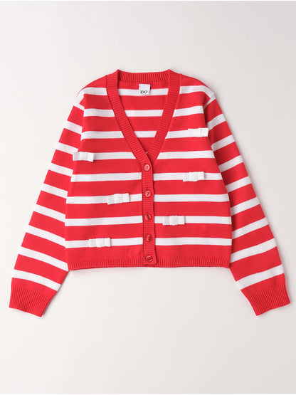 Cardigan rosso unisex per bambino di Ido, perfetto per la primavera