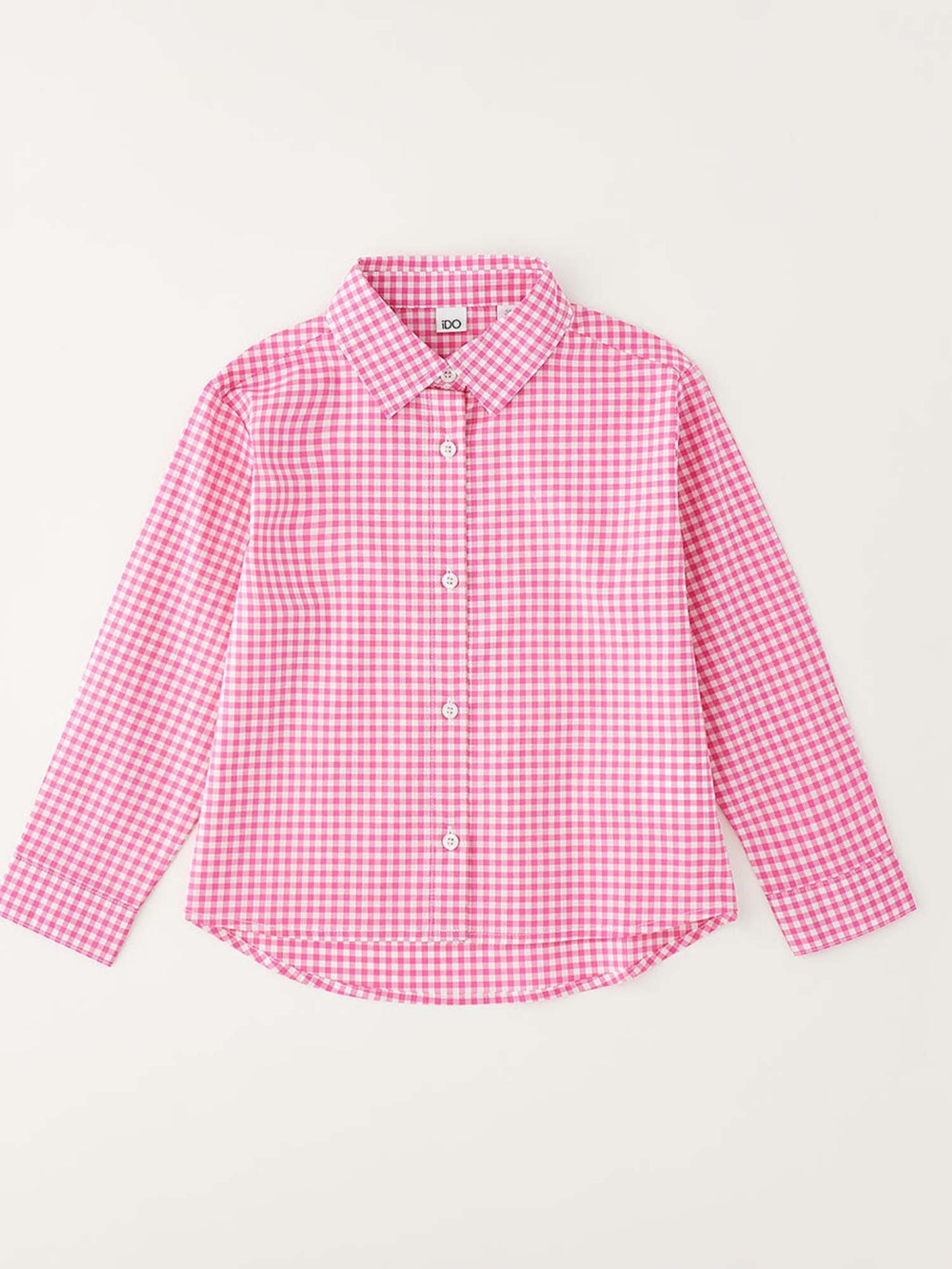 Ido camicia a manica lunga unisex bambino rosa