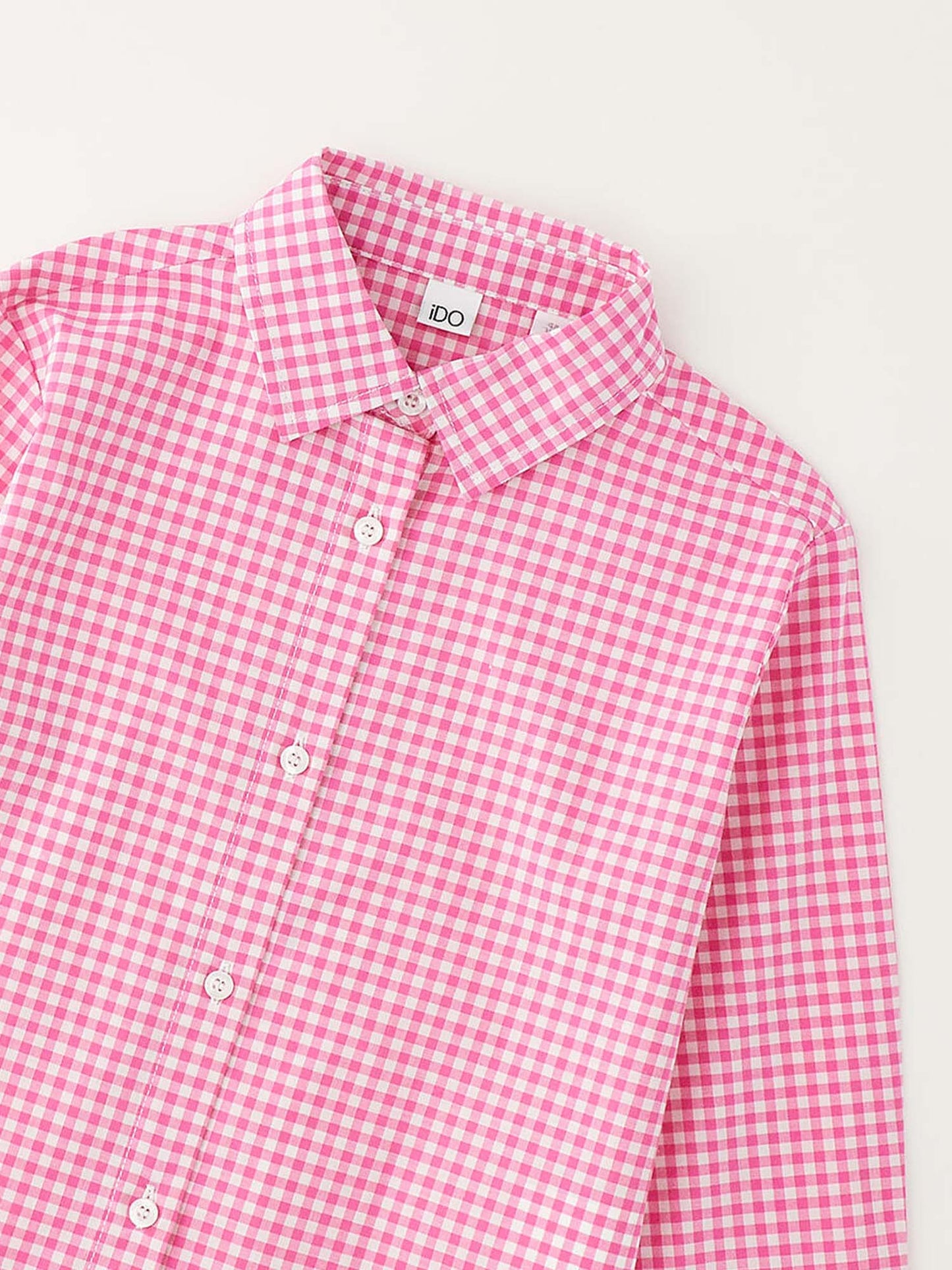 Ido camicia a manica lunga unisex bambino rosa