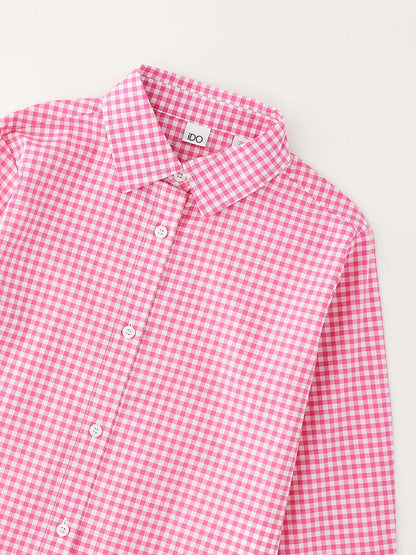 Ido camicia a manica lunga unisex bambino rosa