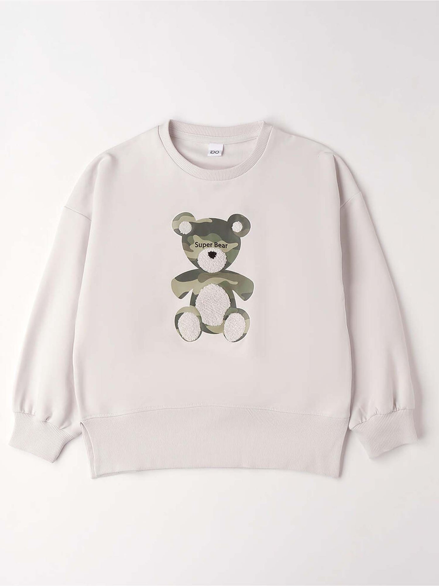 Felpa bianca IDO per bambino unisex, comfort e stile primaverile