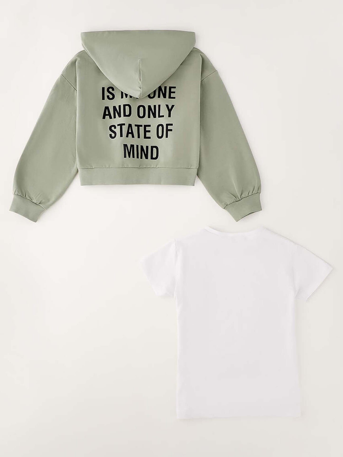 Completo verde unisex bambino Ido con felpa e t-shirt