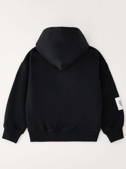 Felpa con zip unisex bambino in nero di Ido