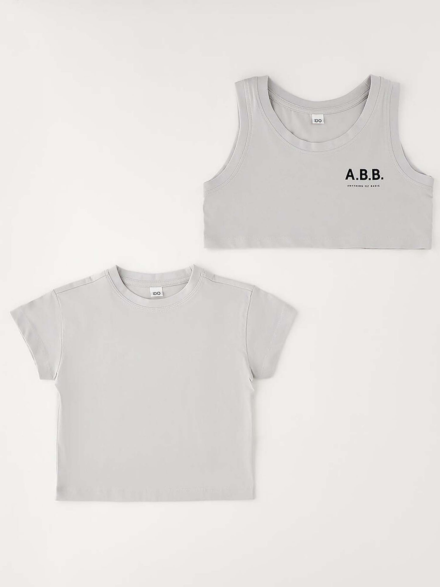 T-shirt maniche corte unisex bambino grigia Ido