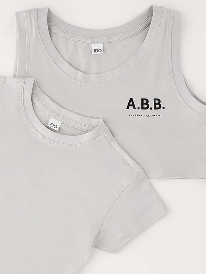 T-shirt maniche corte unisex bambino grigia Ido