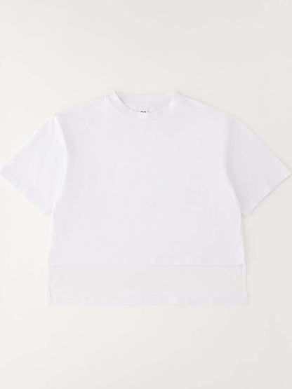 T-shirt maniche corte unisex bambino bianca Ido