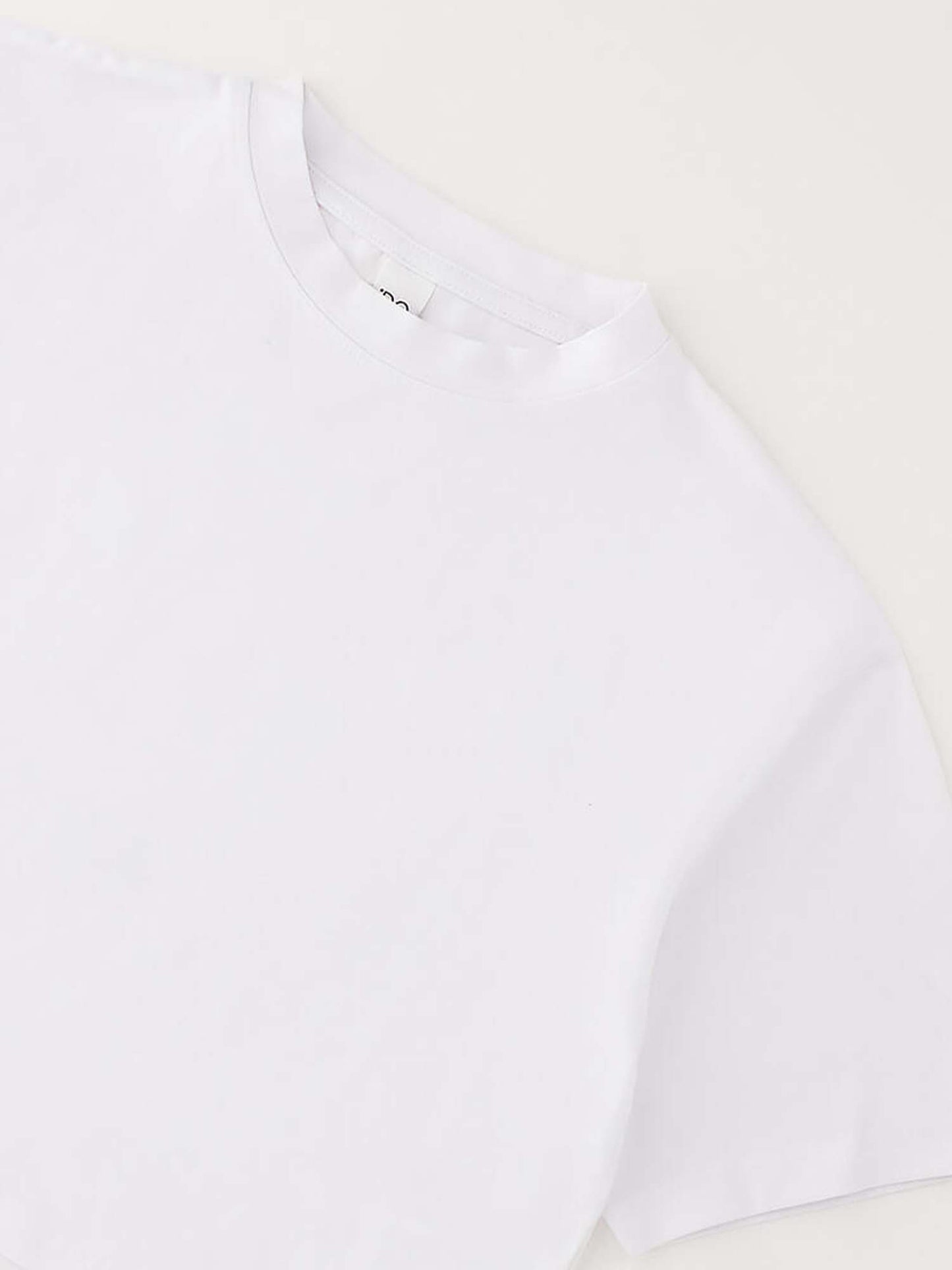 T-shirt maniche corte unisex bambino bianca Ido
