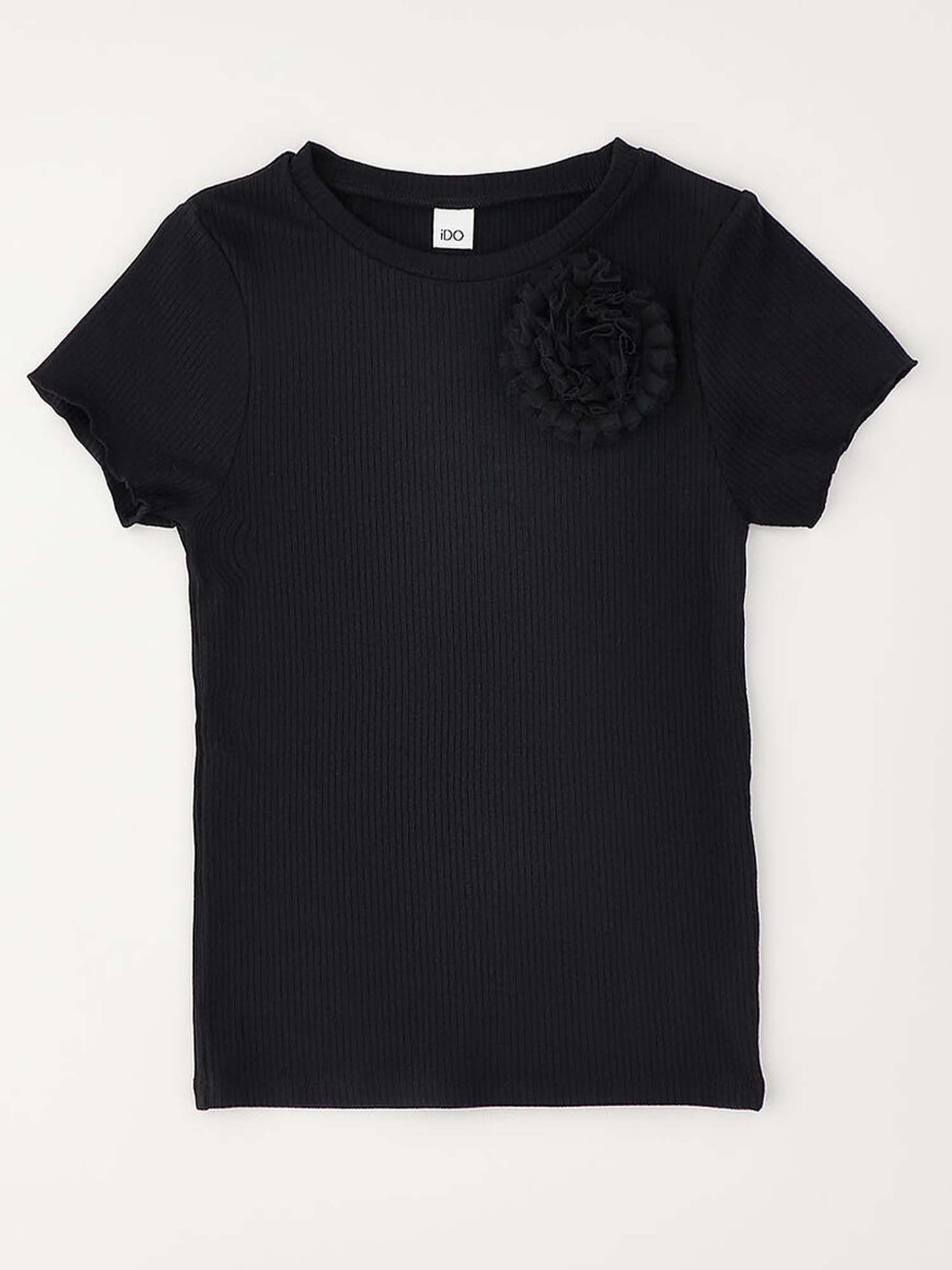 T-shirt maniche corte unisex bambino in nero di Ido
