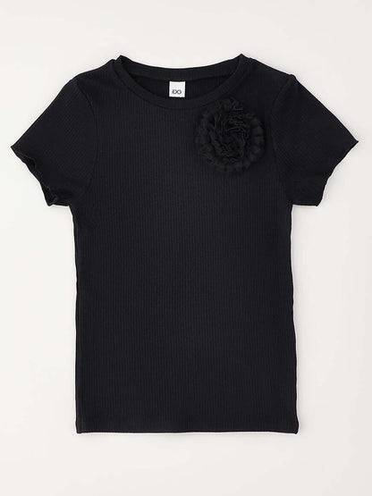 T-shirt maniche corte unisex bambino in nero di Ido