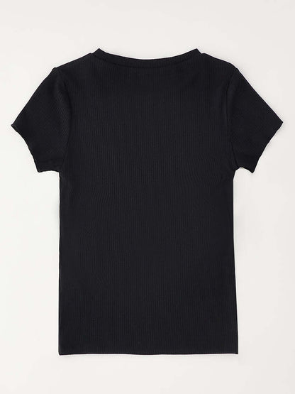 T-shirt maniche corte unisex bambino in nero di Ido