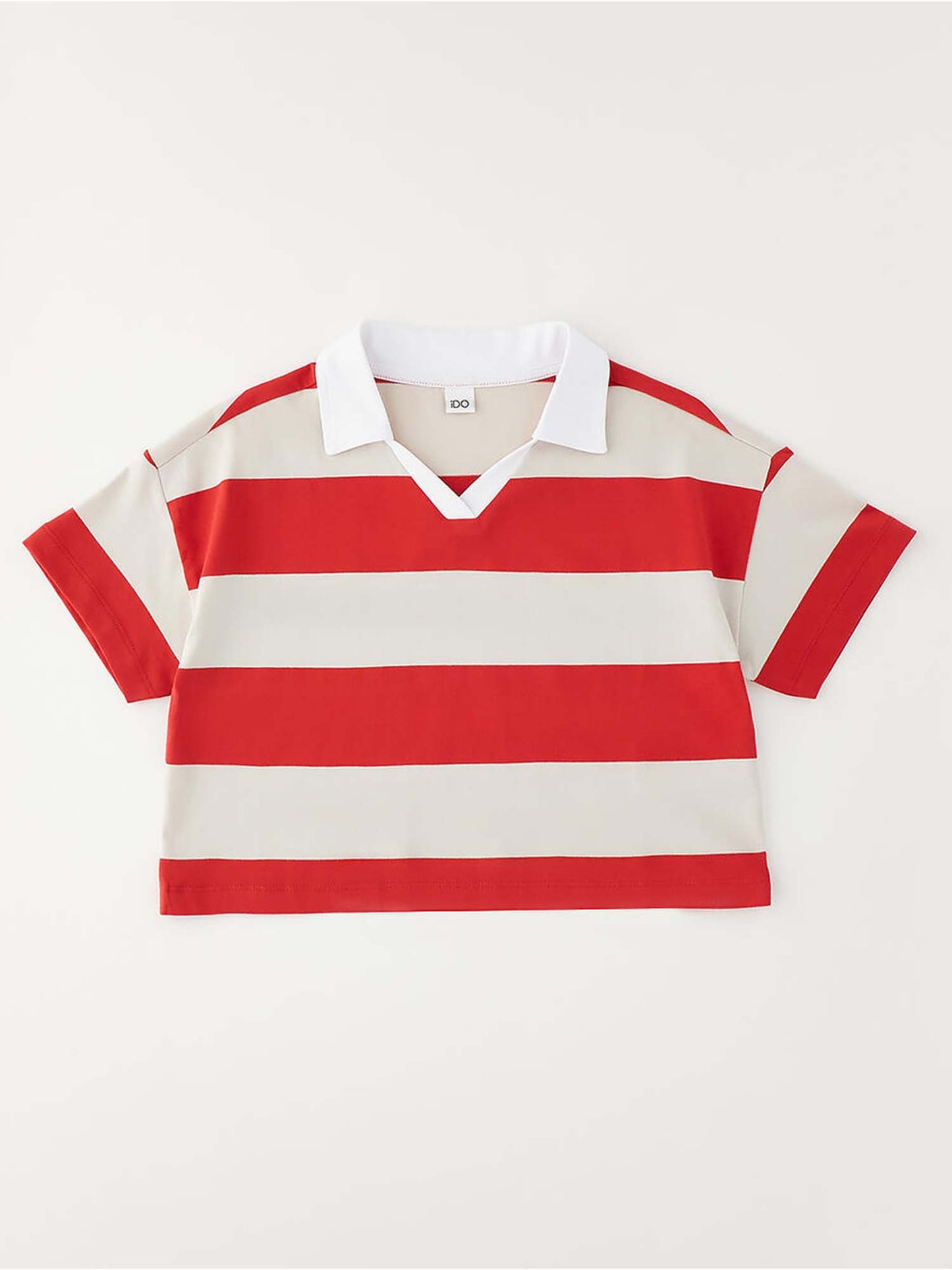 Polo maniche corte unisex bambino rossa di Ido