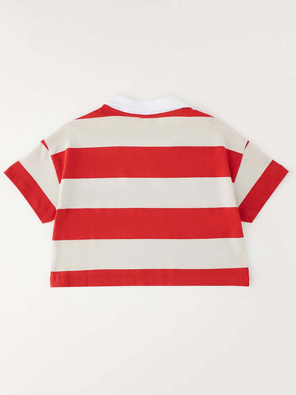Polo maniche corte unisex bambino rossa di Ido