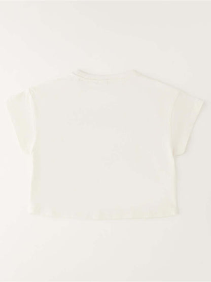 T-shirt beige unisex bambino Ido per la primavera-estate