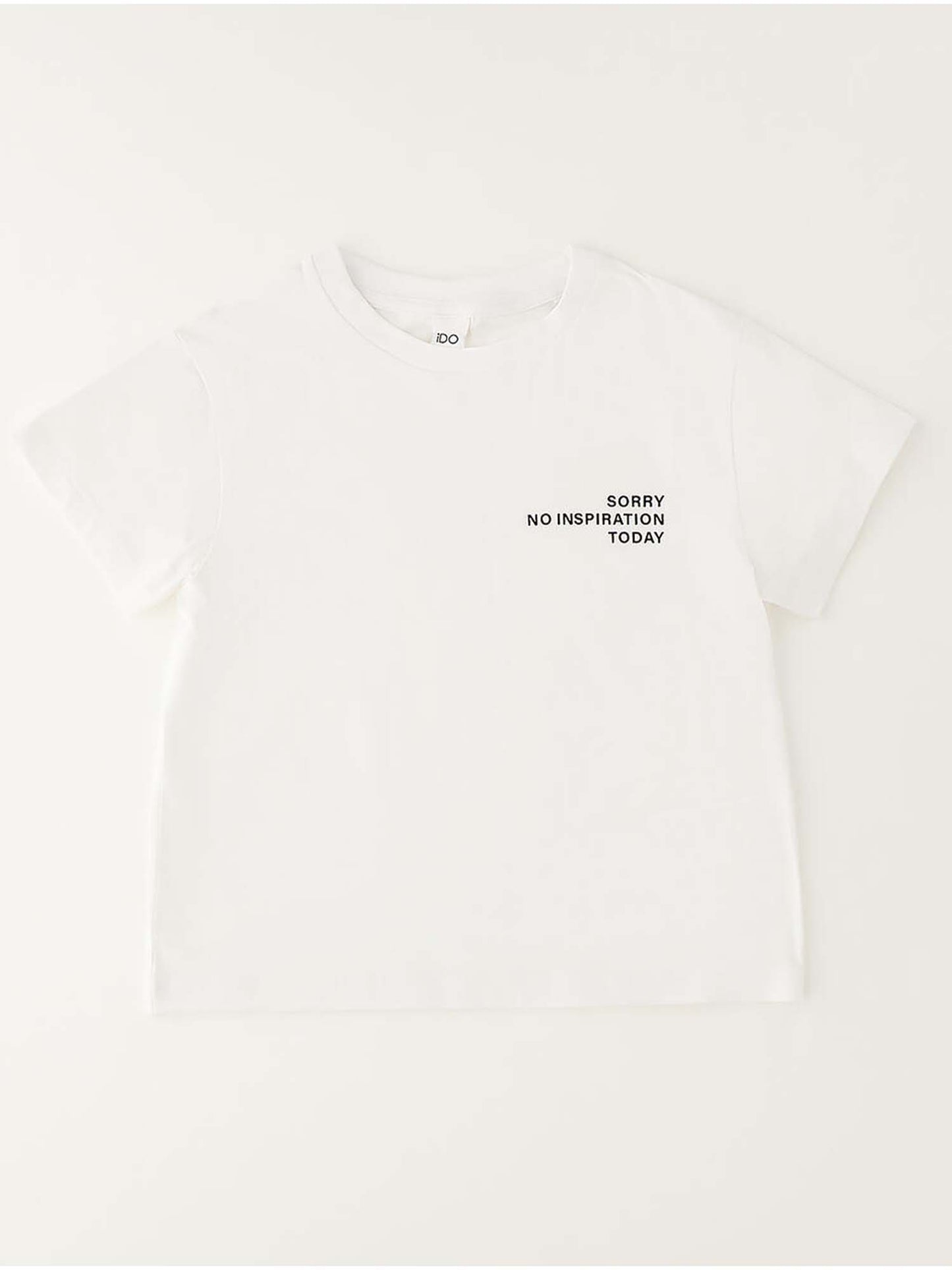 Ido t-shirt bianca a maniche corte unisex bambino
