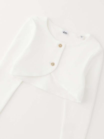 Ido coprispalle bianco unisex bambino per la primavera-estate