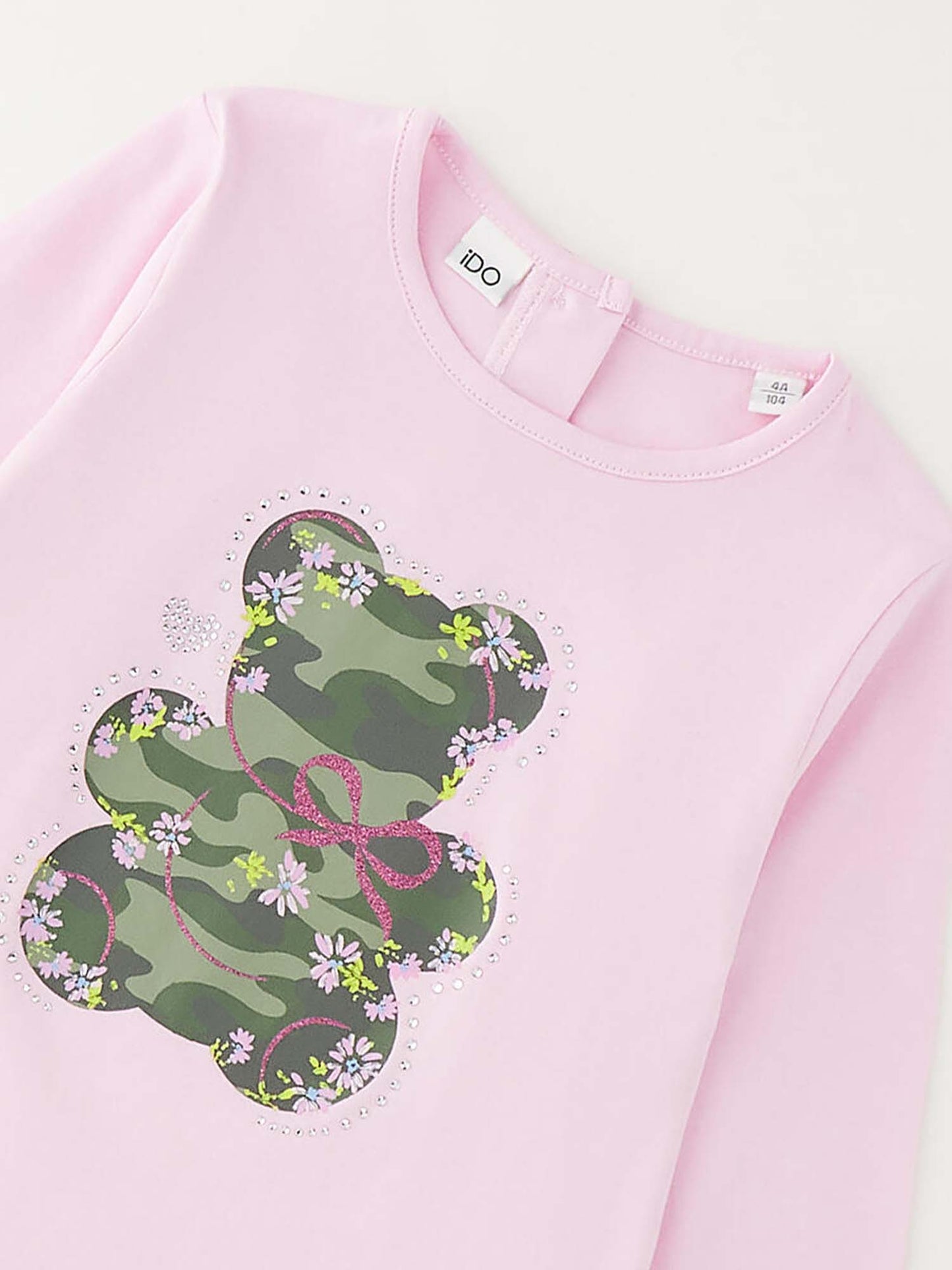 T-shirt rosa unisex bambino Ido per la primavera-estate