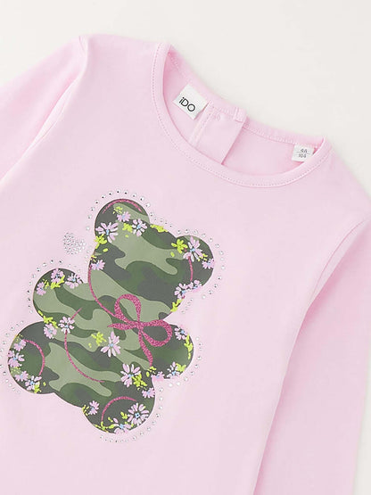 T-shirt rosa unisex bambino Ido per la primavera-estate